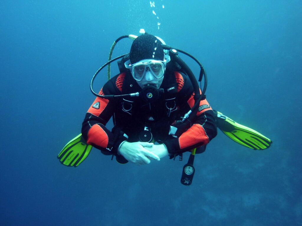ourist diving in Ras Mohammed National Park near Sharm El Sheikh